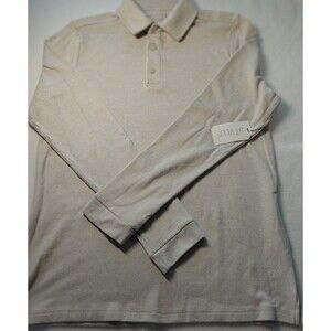 NWT -Stylus Men's Polo Shirt Long Sleeve Beige